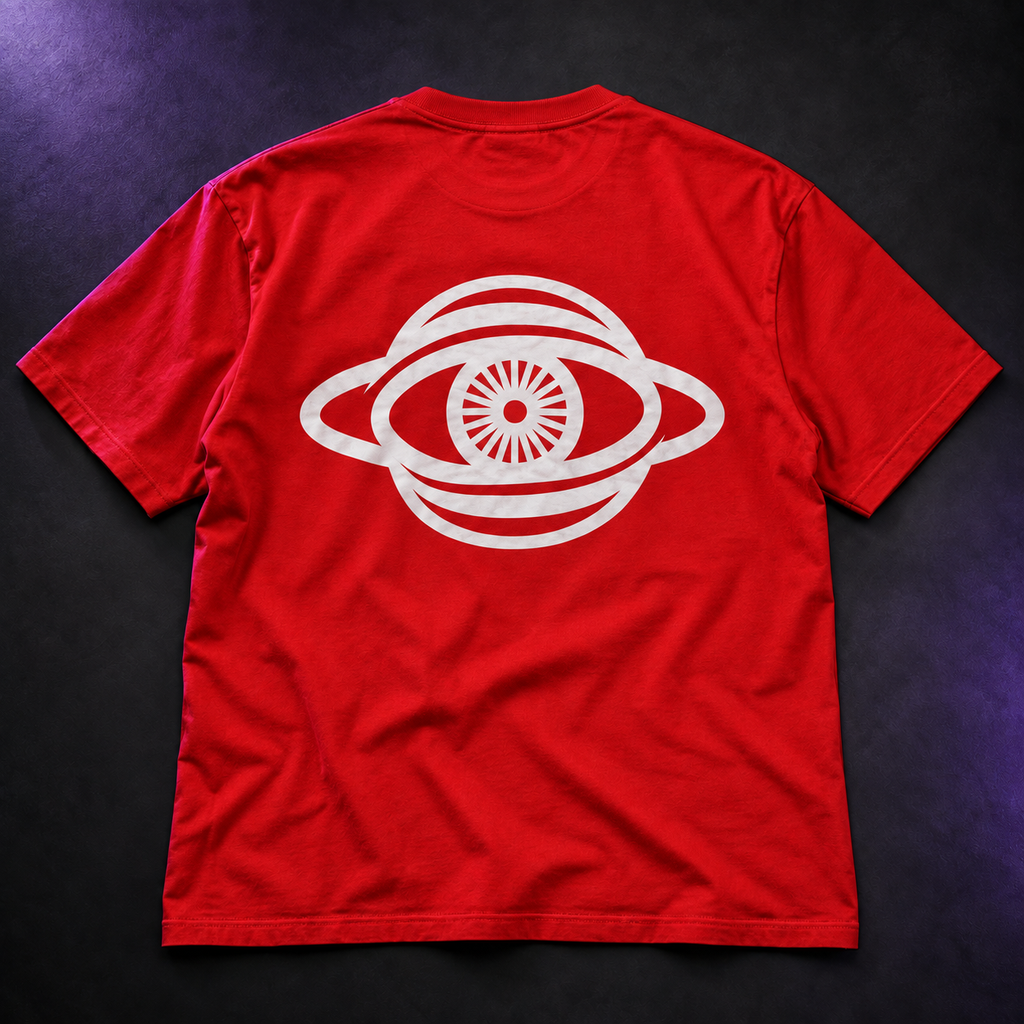 T-shirt rouge STUDIO SAGLIO, vue rapprochée du dos